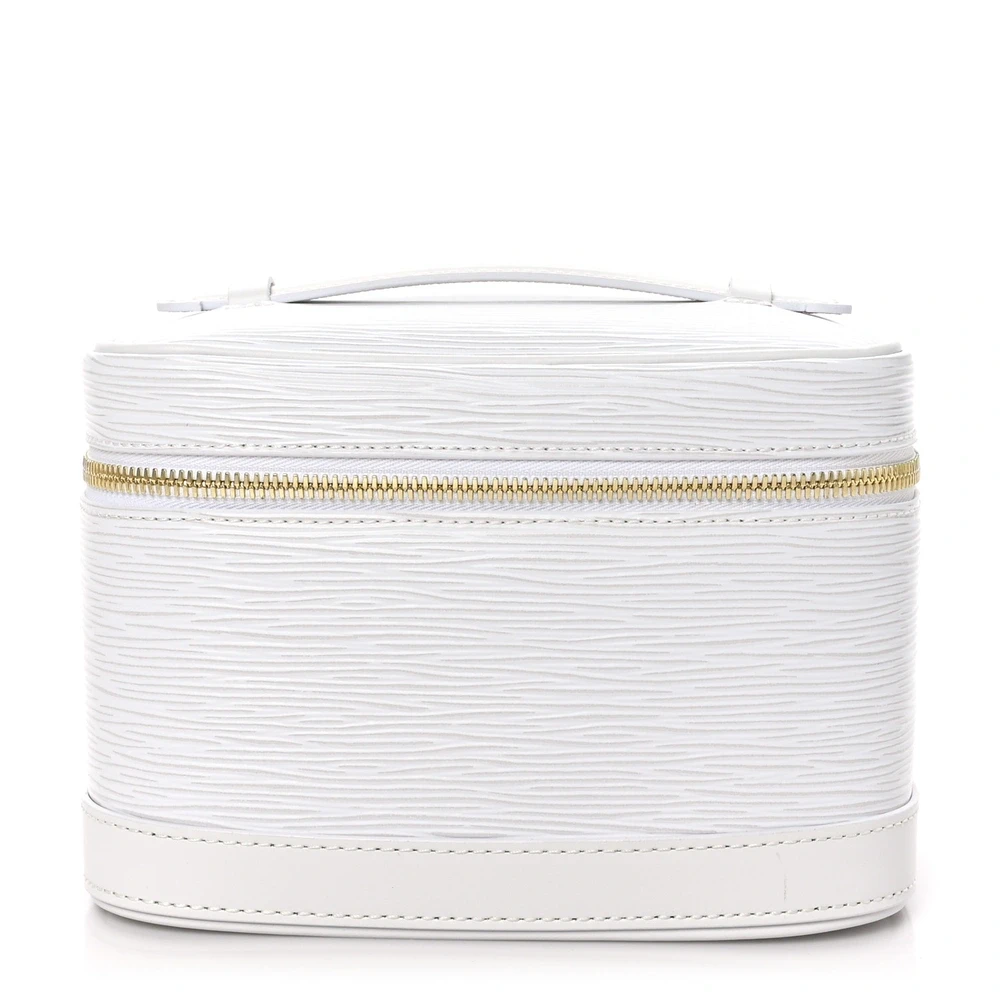 Lushentic Louis Vuitton Nice BB White Epi Leather Gold Hardware Front