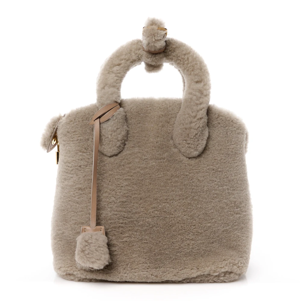 Lushentic Louis Vuitton Pulsion Lockit MM Grey Shearling Front