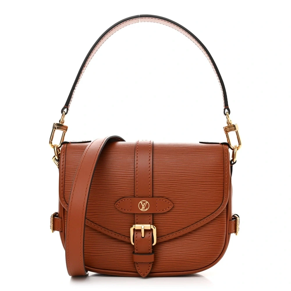 Lushentic Louis Vuitton Saumur BB Cognac Epi Leather Brass Hardware Front