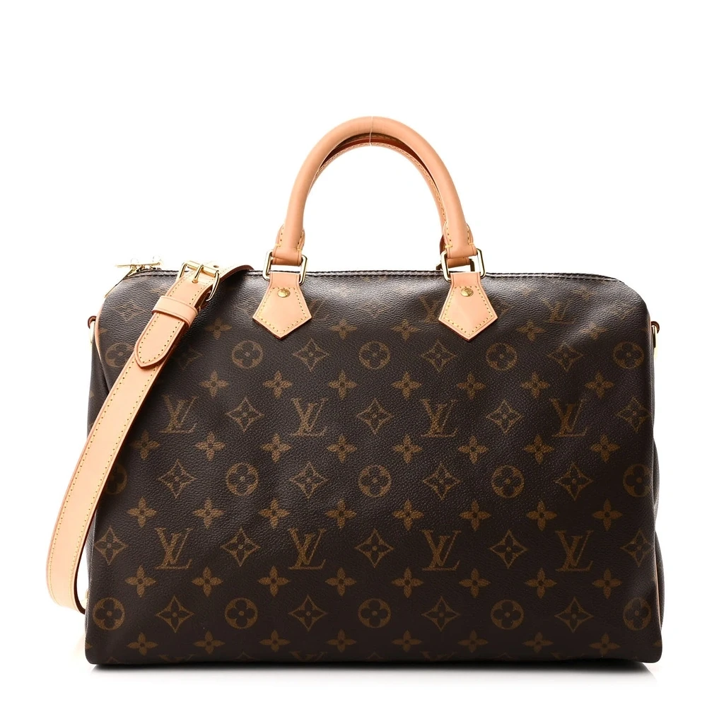 Lushentic Louis Vuitton Speedy Bandoulière 35 Monogram Canvas Gold Hardware Front