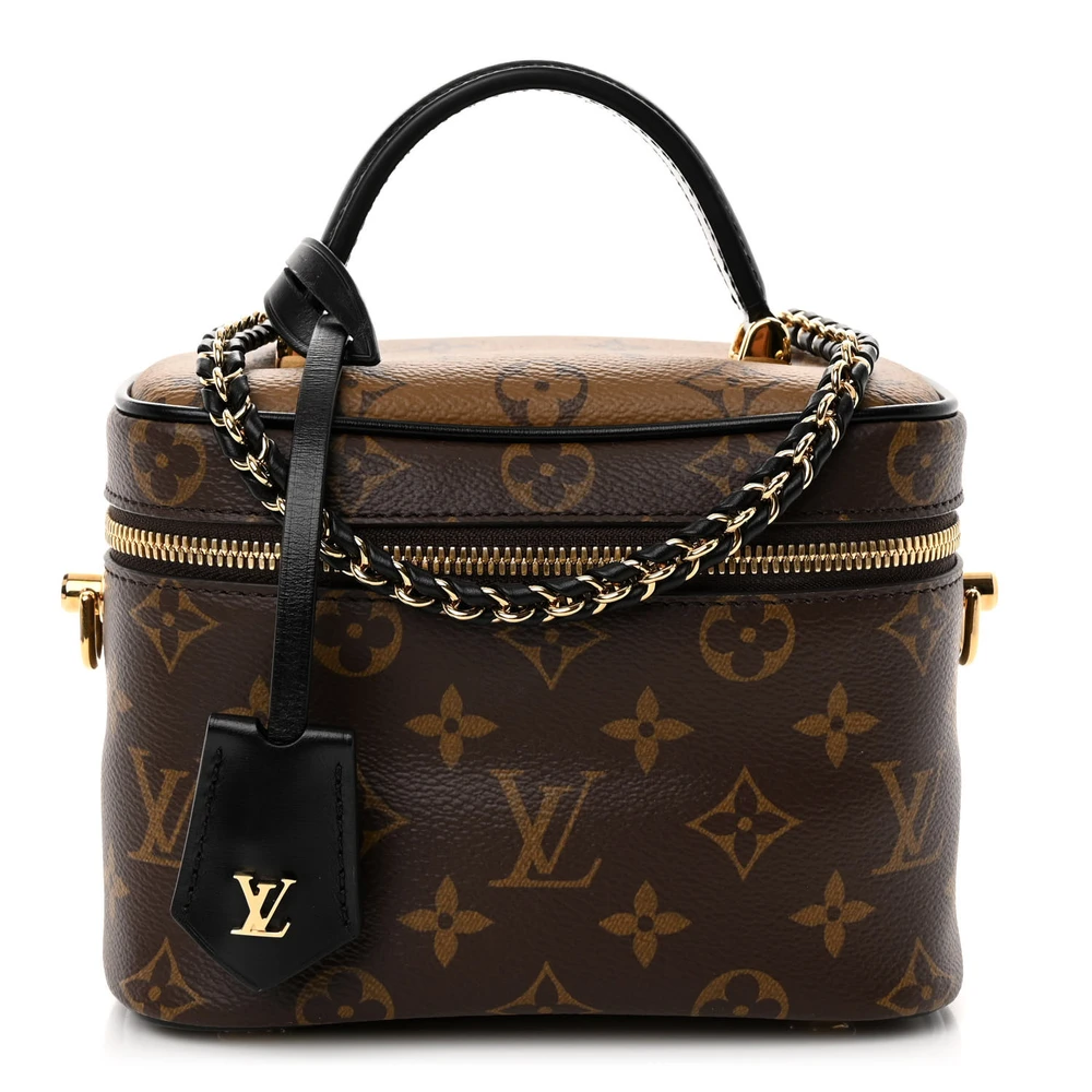 Lushentic Louis Vuitton Vanity PM Reverse Monogram Canvas Gold Hardware Front
