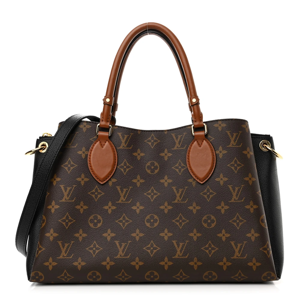 Lushentic Louis Vuitton Vendome MM Black Monogram Canvas Gold Hardware Front