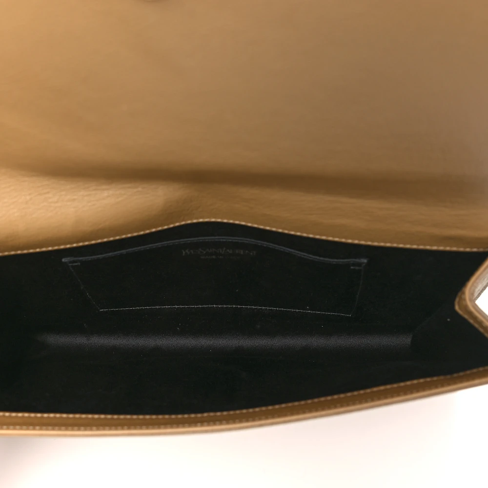 Lushentic Designer Bags - Large Belle de Jour Clutch in Beige Leather - Image 7