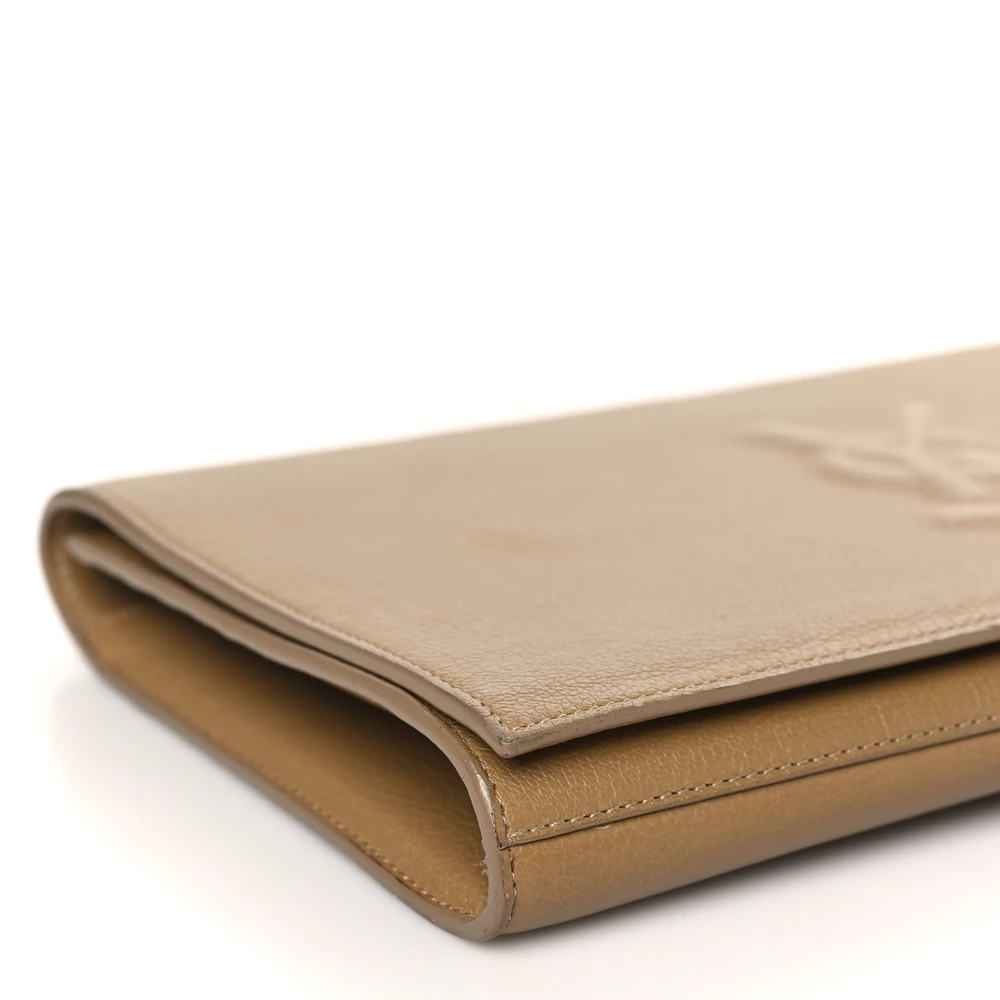 Lushentic Designer Bags - Large Belle de Jour Clutch in Beige Leather - Image 4