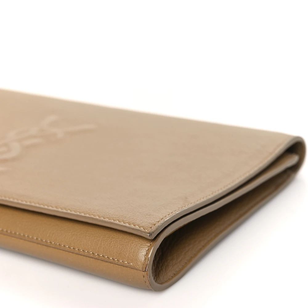 Lushentic Designer Bags - Large Belle de Jour Clutch in Beige Leather - Image 5