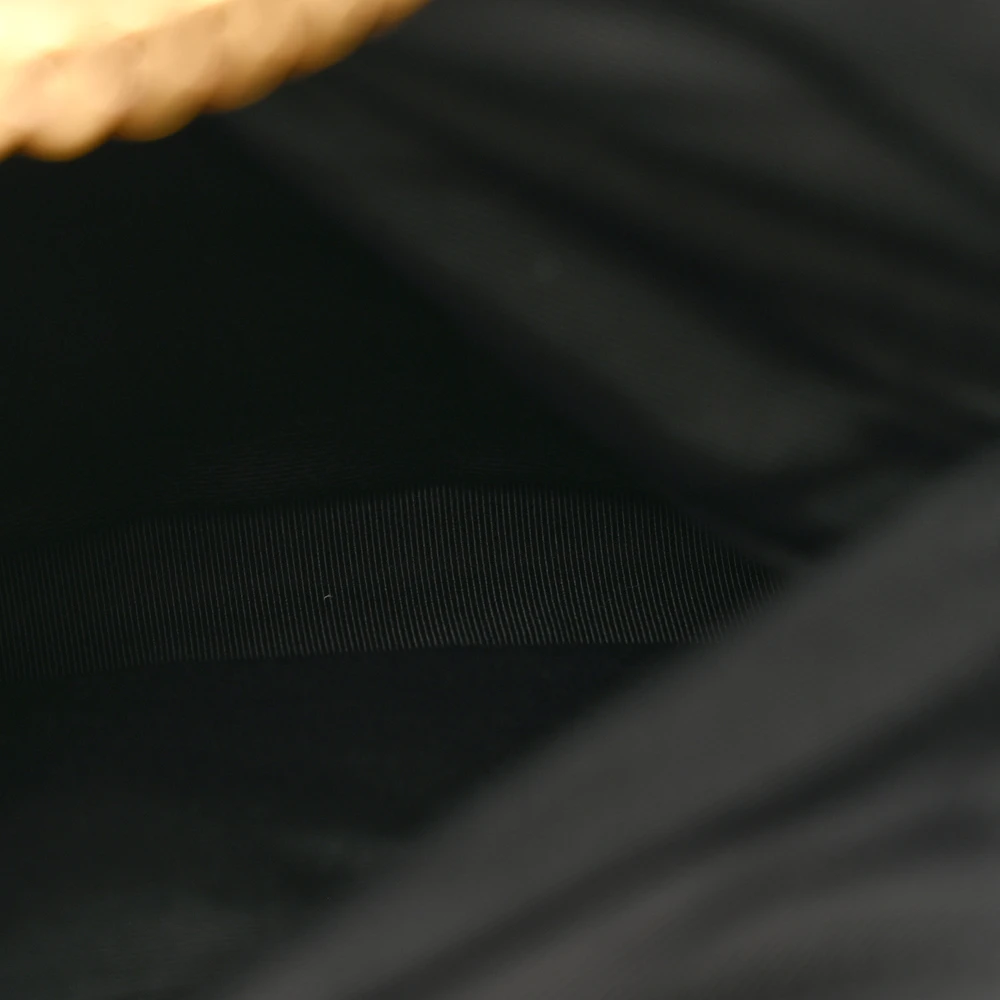 Lushentic Bag Medium Cerniera - Quilted Black Lambskin with Gold Trim - Image 5