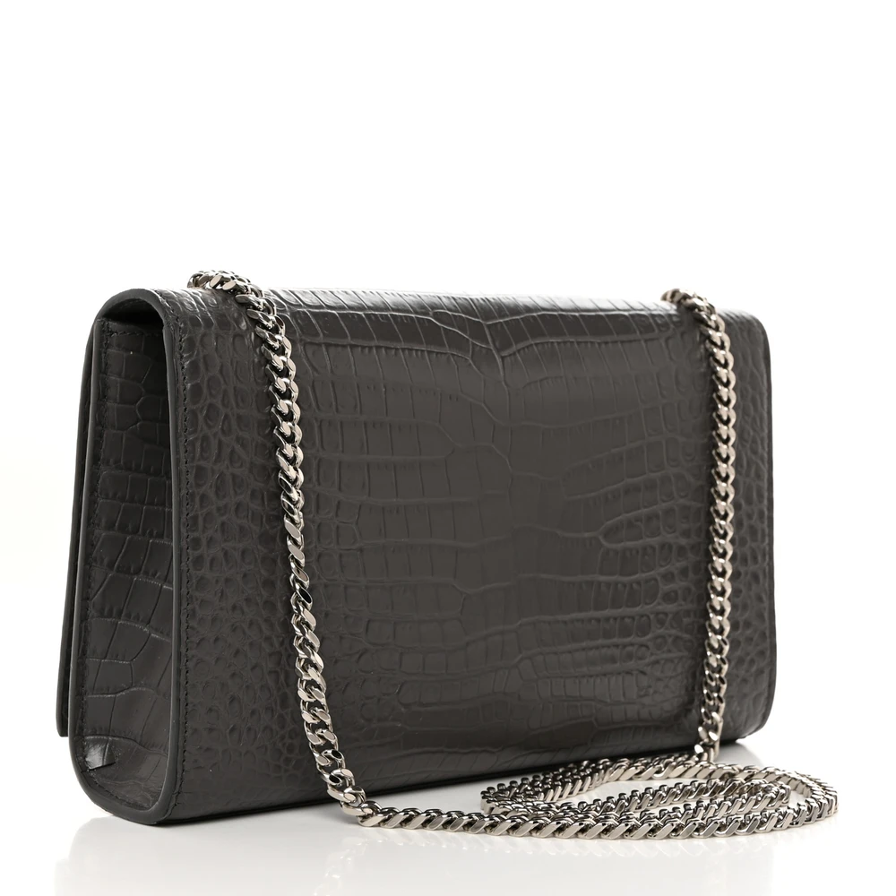 Lushentic Handbags - Medium Kate Satchel in Croc-Embossed Calfskin - Image 3