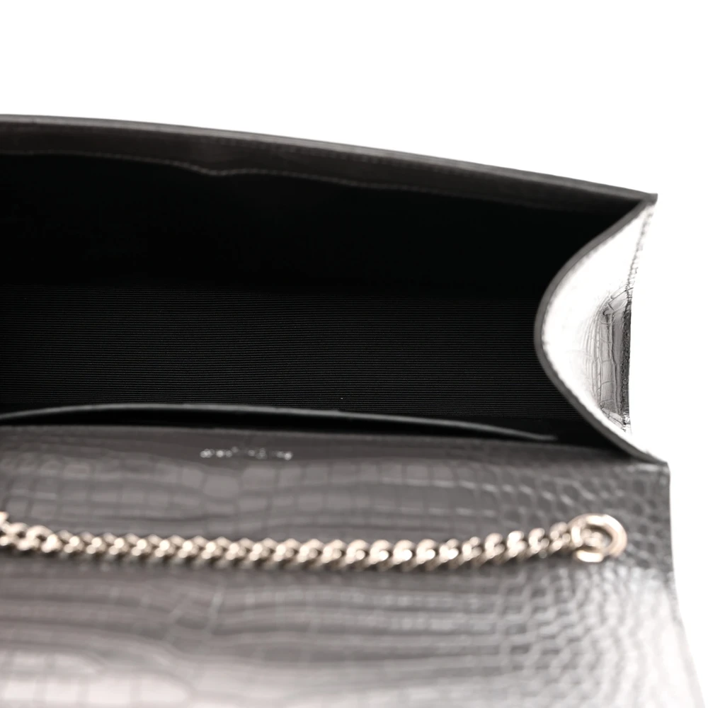 Lushentic Handbags - Medium Kate Satchel in Croc-Embossed Calfskin - Image 7