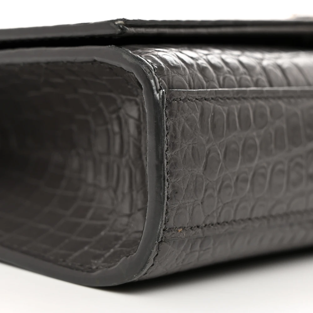 Lushentic Handbags - Medium Kate Satchel in Croc-Embossed Calfskin - Image 4