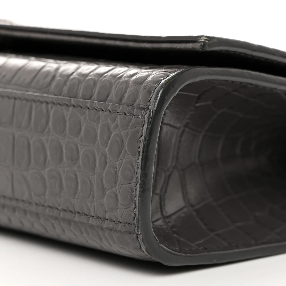 Lushentic Handbags - Medium Kate Satchel in Croc-Embossed Calfskin - Image 5