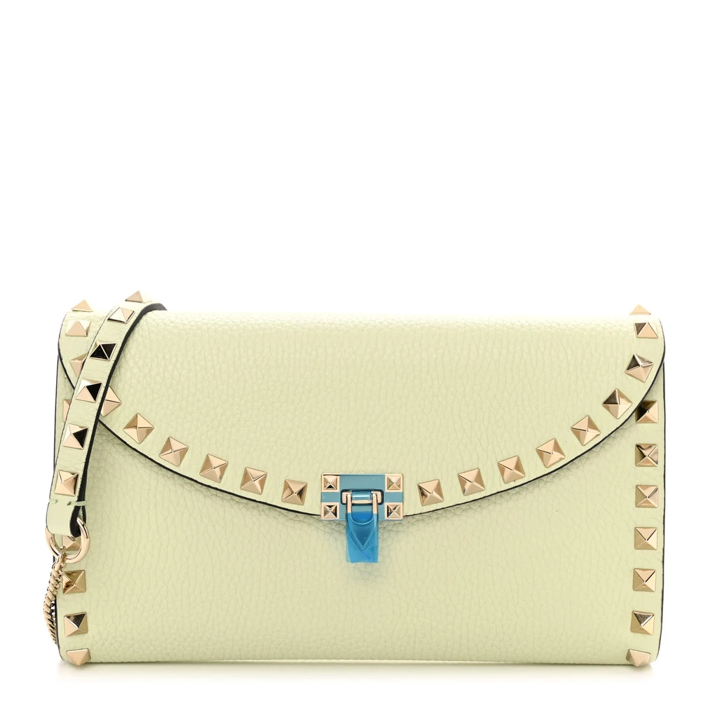 Lushentic Grade Bags - Small Rockstud Wallet in Meadow Mist Leather