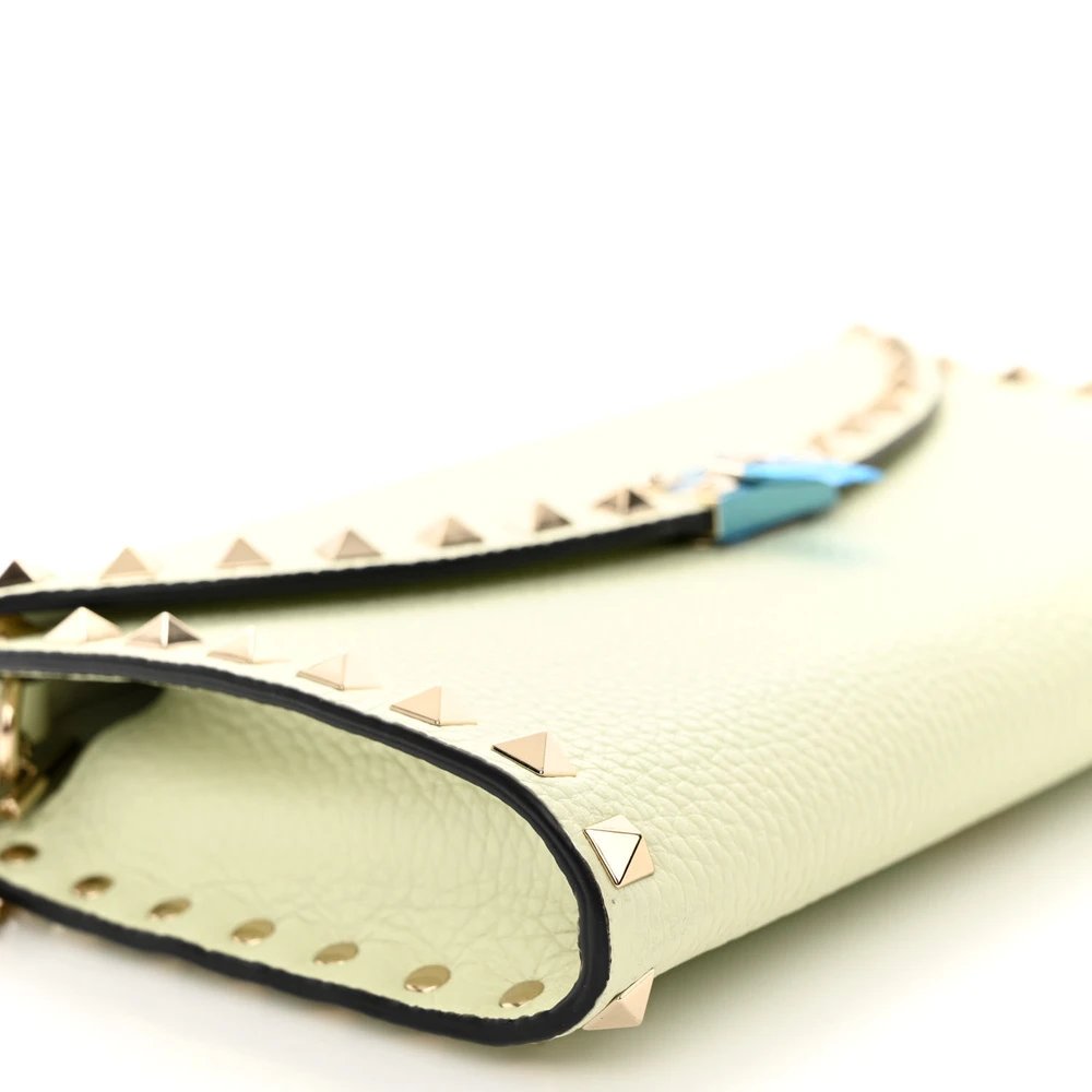 Lushentic Grade Bags - Small Rockstud Wallet in Meadow Mist Leather - Image 4